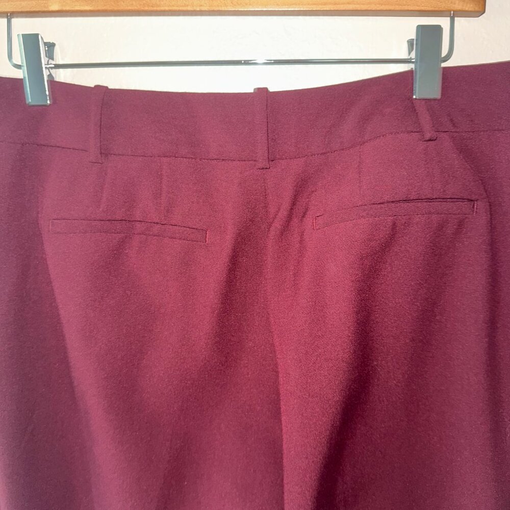 Worthington Perfect Trouser Burgundy Pants Size 6P - Picture 8 of 10